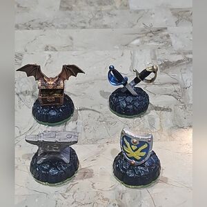 ALL 4 Skylanders Magic items Spyros Adventure Heal Attack Defend Speed Treasure